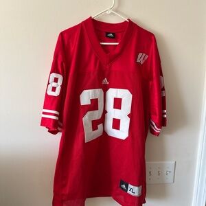 Adidas Red and White Men's Jersey